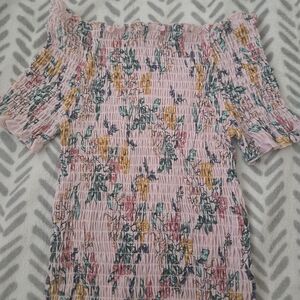 Floral Smocked Off-Shoulder Top